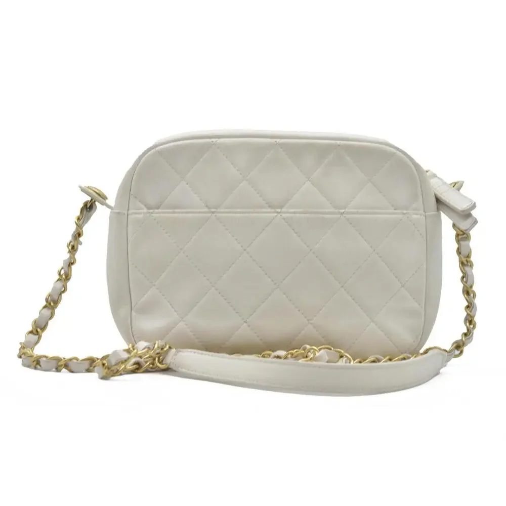 $4100 Chanel Calfskin Quilted Enchained Camera Case Bag 2020